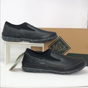 Muck Forager Low Black Waterproof Memory Foam Mens Slip On Shoes - Size 12